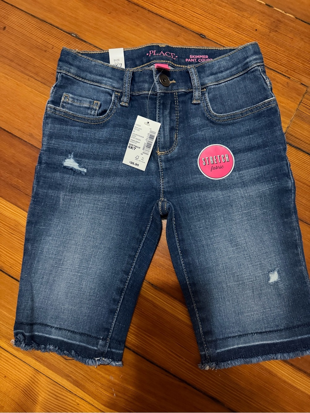 The Children's Place Dark Blue Stretch Denim Bermuda Shorts